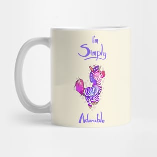 Pink zebracorn I’m simply adorable Mug